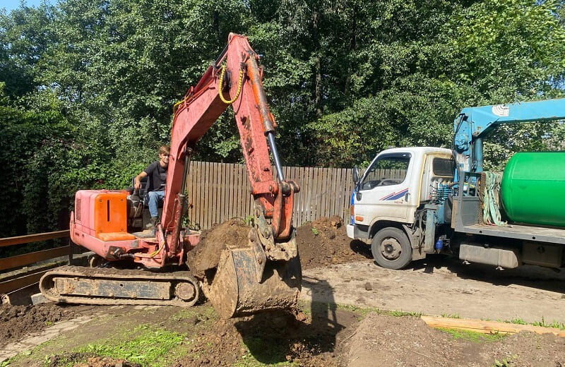 Монтаж газгольдера Спецгаз 6600 л в Жукове под ключ для частного дома
